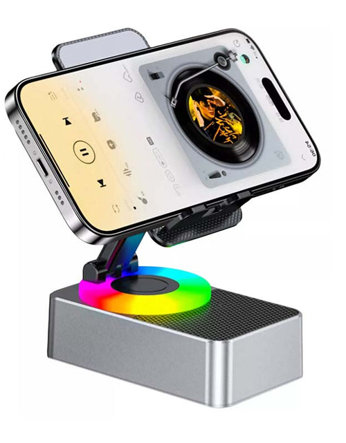 Load image into Gallery viewer, Cell Phone Stand with Bluetooth Speaker &amp; Power Bank
