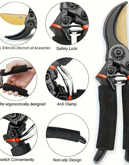 Load image into Gallery viewer, Titanium Pruning Shears - Ultra-Sharp, Heavy-Duty Scissors
