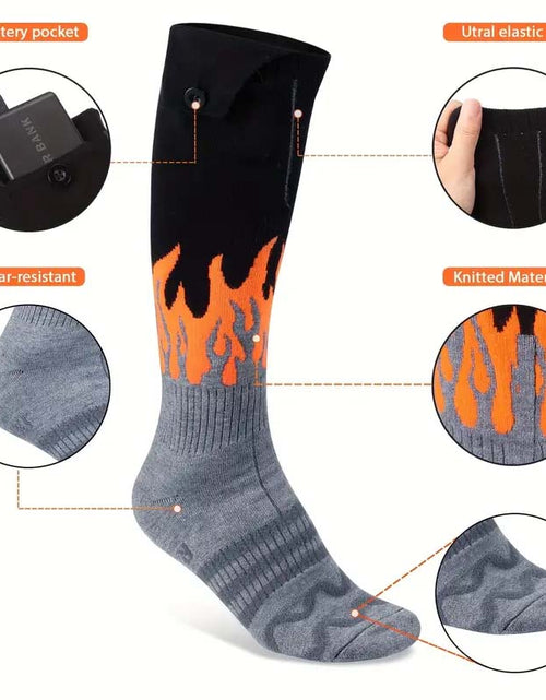 Load image into Gallery viewer, Heated Socks – Rechargeable Battery Socks with 4 Heat Settings for Men &amp; Women
