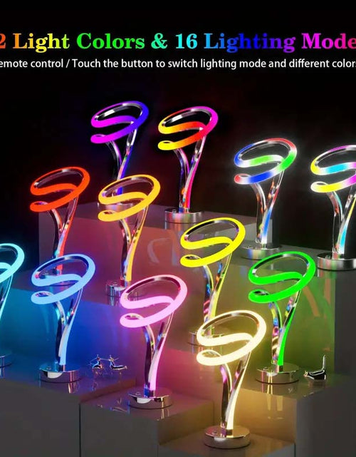 Load image into Gallery viewer, 12-Color Changing Spiral RGB LED Lamp with Remote &amp; Touch Control
