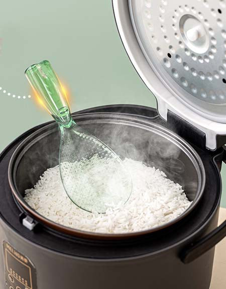Transparent Non-Stick Rice Spoon with Long Handle - The Ultimate Kitchen Companion for Effortless Rice Serving