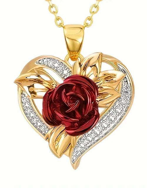 Load image into Gallery viewer, Love Rose Pendant Necklace - Romantic Jewelry
