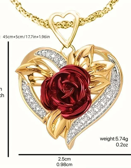 Load image into Gallery viewer, Love Rose Pendant Necklace - Romantic Jewelry
