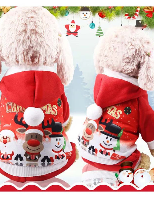 Load image into Gallery viewer, Merry Christmas Pet Dress – Elk Santa Puppy Suit in 6 Sizes
