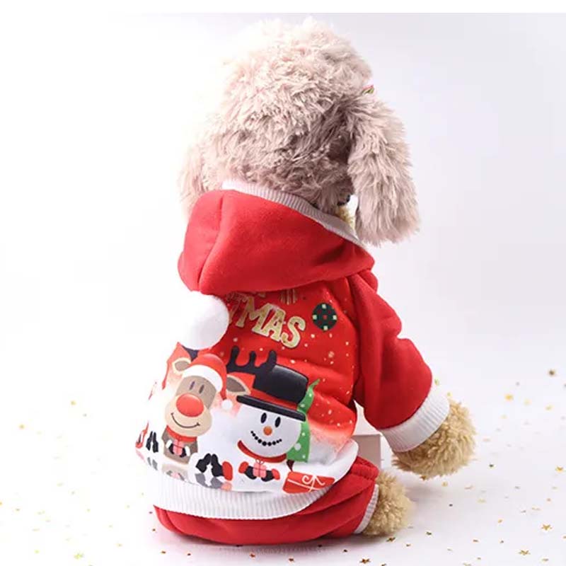 Merry Christmas Pet Dress – Elk Santa Puppy Suit in 6 Sizes