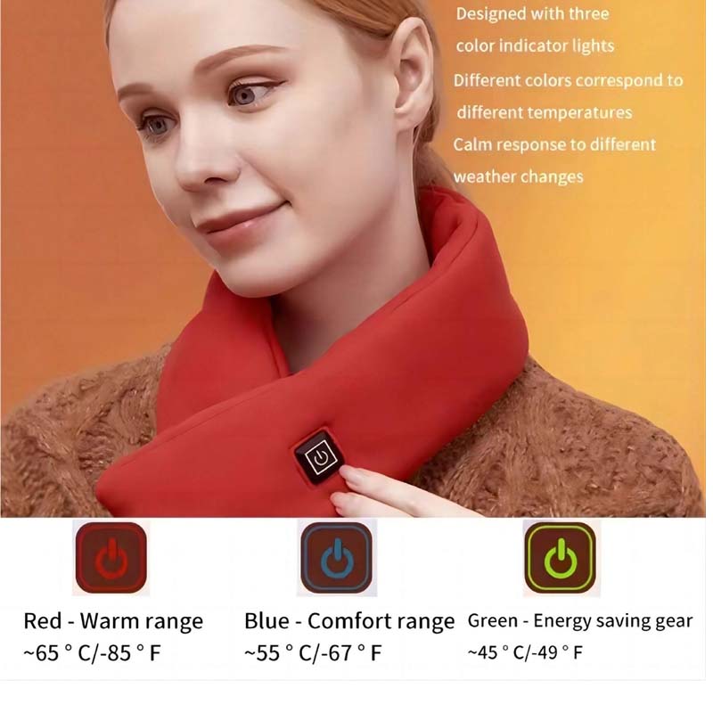 USB Heated Scarf - Winter Neck & Shoulder Warmer