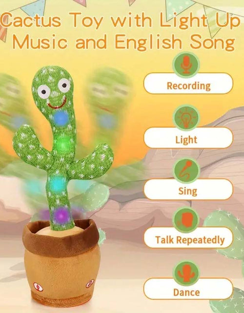 Load image into Gallery viewer, Singing Dancing Cactus Toy – Fun Glowing Ornament &amp; Perfect Gift for All Ages
