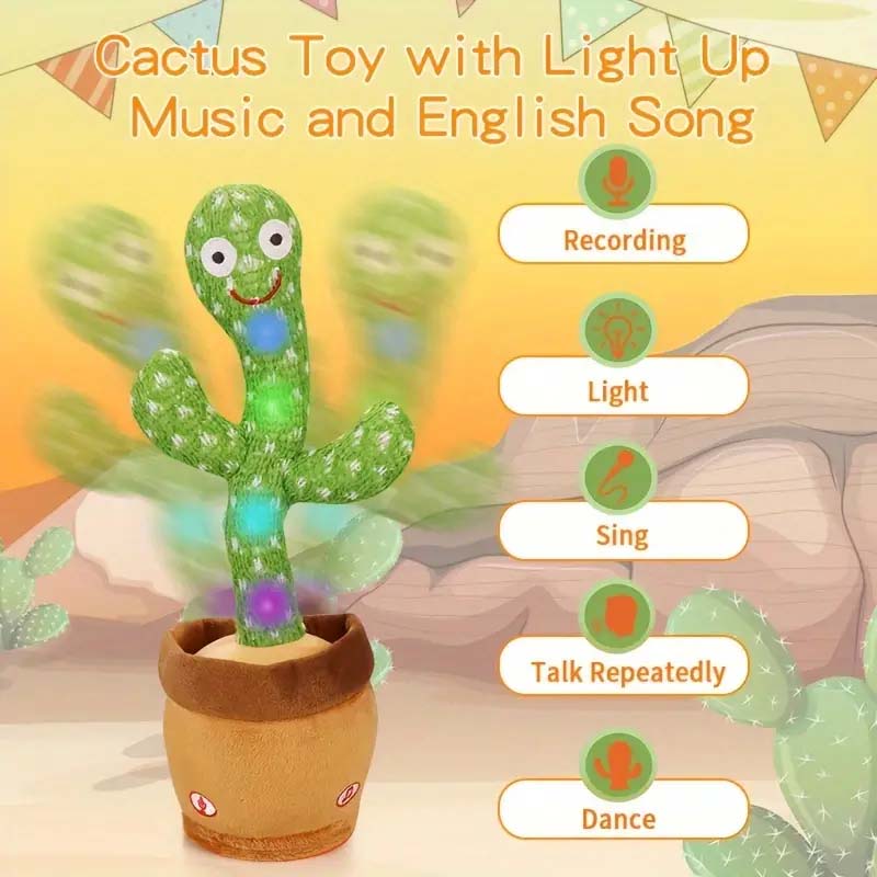 Singing Dancing Cactus Toy – Fun Glowing Ornament & Perfect Gift for All Ages