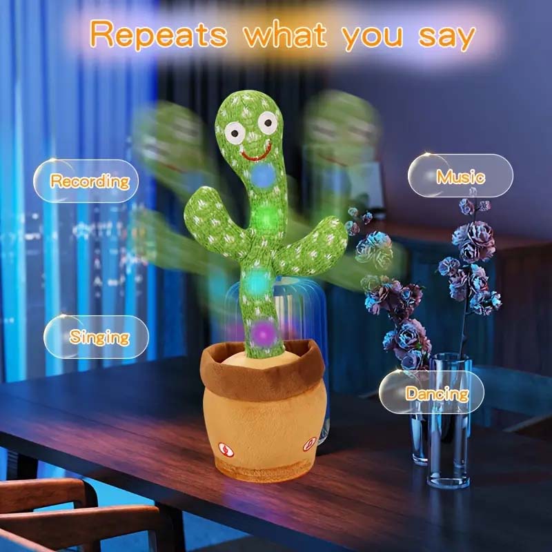 Singing Dancing Cactus Toy – Fun Glowing Ornament & Perfect Gift for All Ages