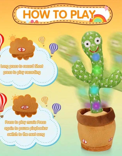 Load image into Gallery viewer, Singing Dancing Cactus Toy – Fun Glowing Ornament &amp; Perfect Gift for All Ages
