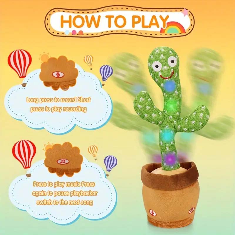 Singing Dancing Cactus Toy – Fun Glowing Ornament & Perfect Gift for All Ages