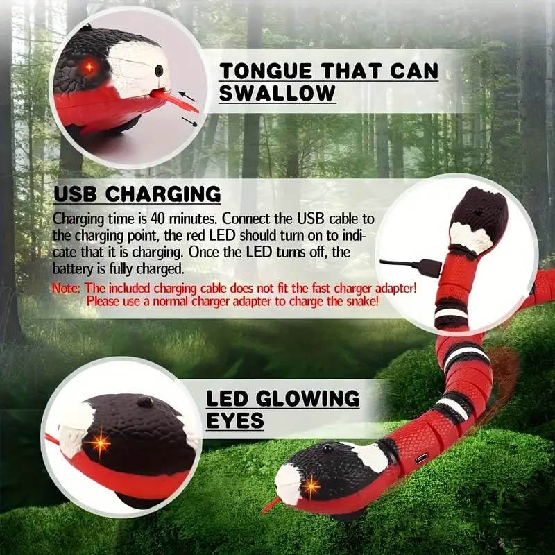 Electric Snake Toy - Interactive & Realistic Pet Playmate