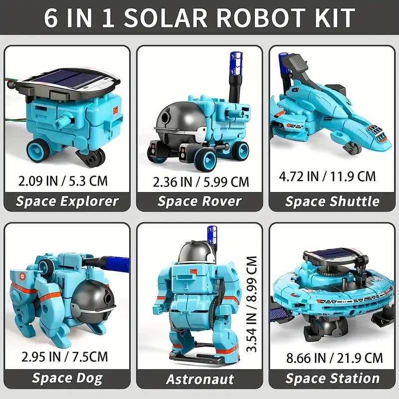 6-in-1 Solar STEM Robot Kit | Educational Science Toy for Kids