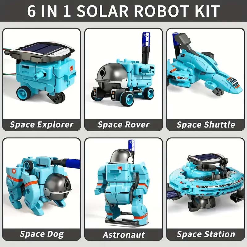 6-in-1 Solar STEM Robot Kit | Educational Science Toy for Kids