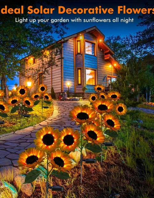 Load image into Gallery viewer, Solar Sunflower LED Lights - 2 Pack Outdoor Decorative Garden Lighting
