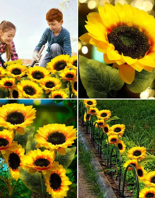 Load image into Gallery viewer, Solar Sunflower LED Lights - 2 Pack Outdoor Decorative Garden Lighting
