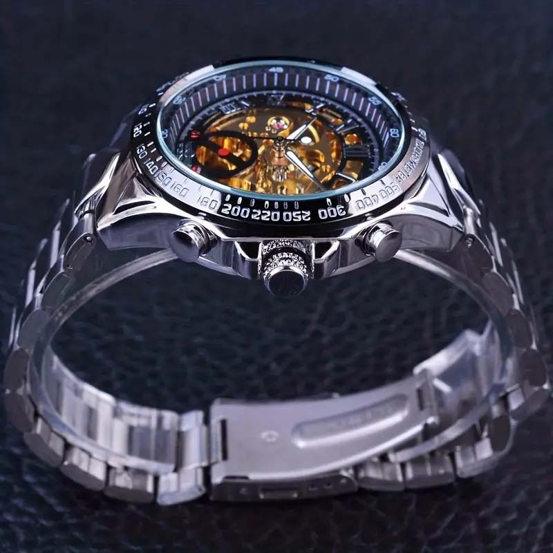 Skeleton Sport Watch - Fashion Bezel & Intricate Dial