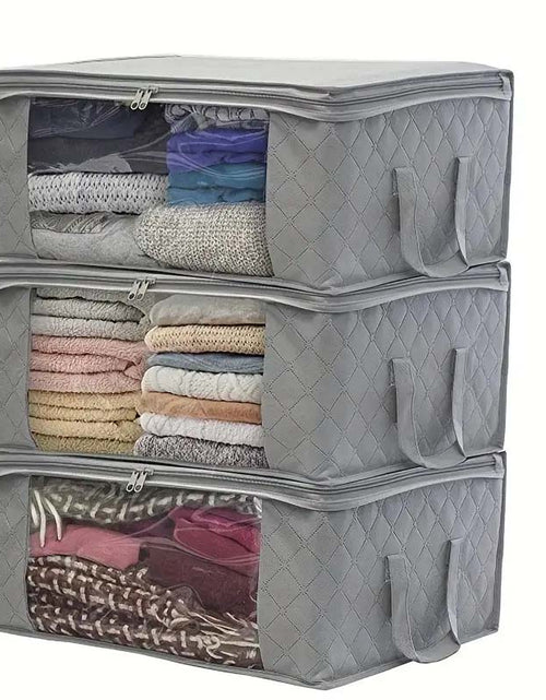 Load image into Gallery viewer, Foldable Clothes Storage Bags - 1/3PCS, Closet Organizer with Lids &amp; Handles
