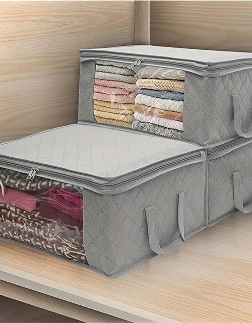 Load image into Gallery viewer, Foldable Clothes Storage Bags - 1/3PCS, Closet Organizer with Lids &amp; Handles
