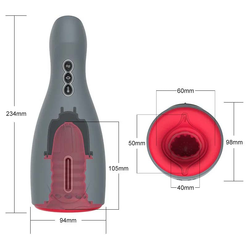 Men's Heating & Vibrating Sucking Cup - Intimate Pleasure Device