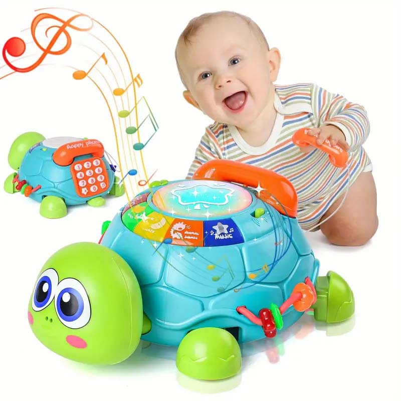 Musical Turtle Crawling Toy - Light & Sound