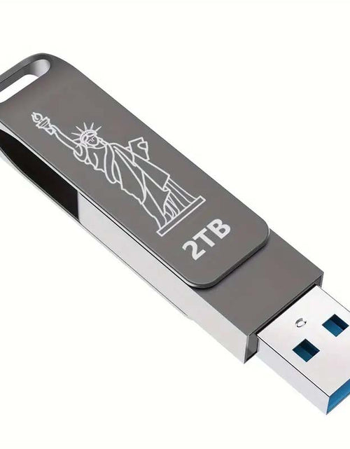 Load image into Gallery viewer, 2TB USB Flash Drive - High-Speed, Swivel Metal Keychain
