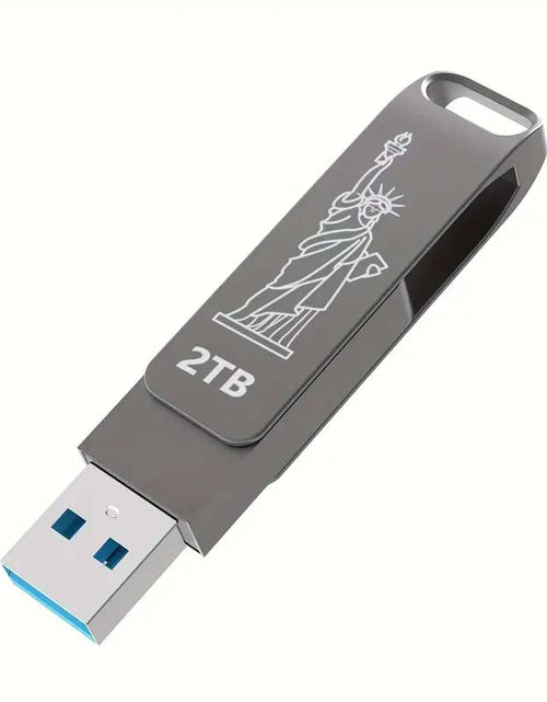 Load image into Gallery viewer, 2TB USB Flash Drive - High-Speed, Swivel Metal Keychain
