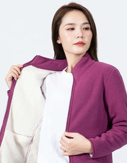 Load image into Gallery viewer, Lamb Wool Stand-Up Collar Cardigan for Women – Autumn &amp; Winter
