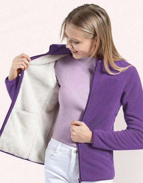 Load image into Gallery viewer, Lamb Wool Stand-Up Collar Cardigan for Women – Autumn &amp; Winter
