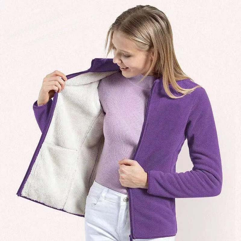 Lamb Wool Stand-Up Collar Cardigan for Women – Autumn & Winter