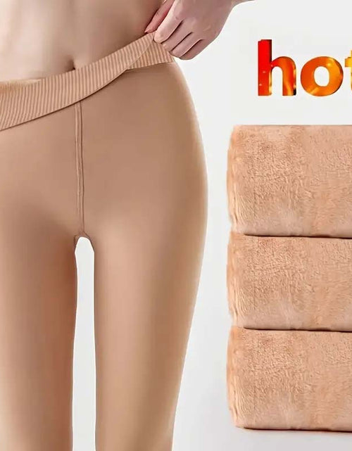 Load image into Gallery viewer, Women&#39;s Plus Size Fleece-Lined Tights - High Waist Winter Pantyhose
