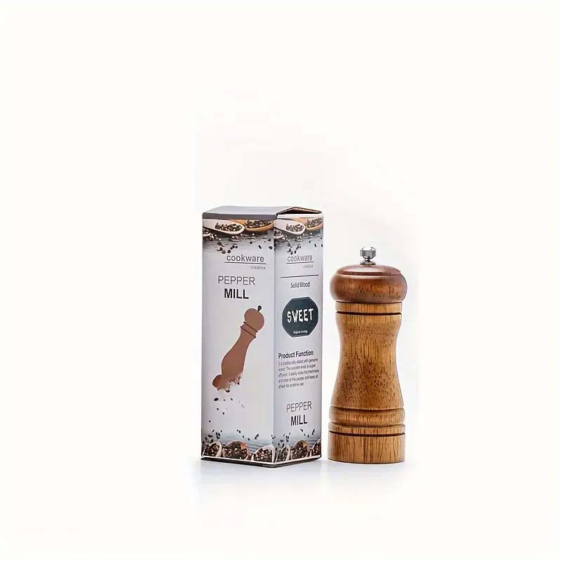 Wooden Spice Grinder - Manual Salt & Pepper Mill