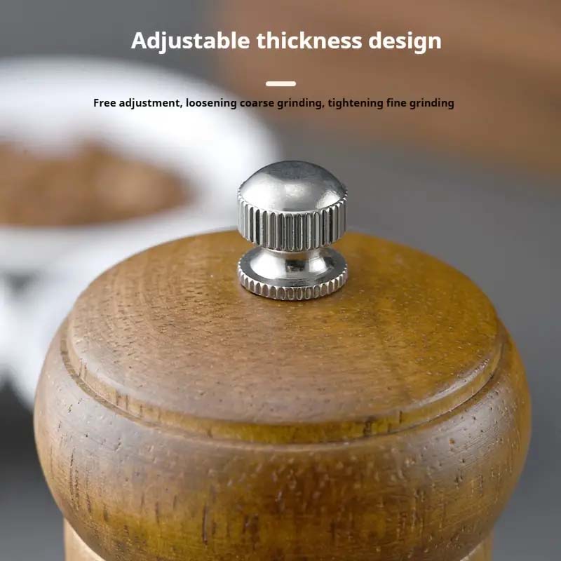 Wooden Spice Grinder - Manual Salt & Pepper Mill