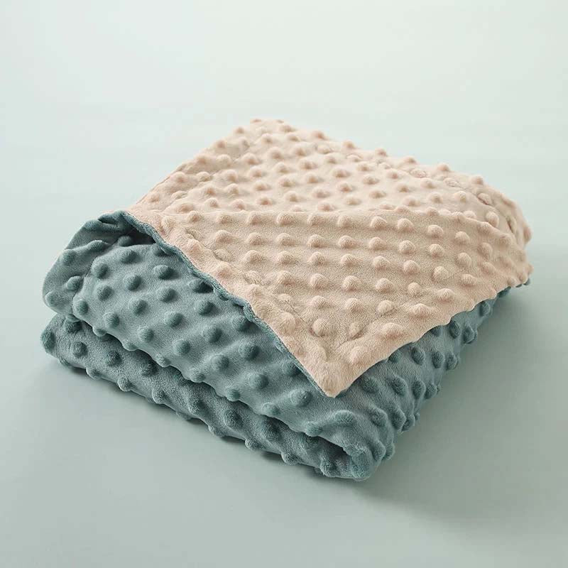 Super Soft DOT Minky Fleece Baby Wrap Blanket