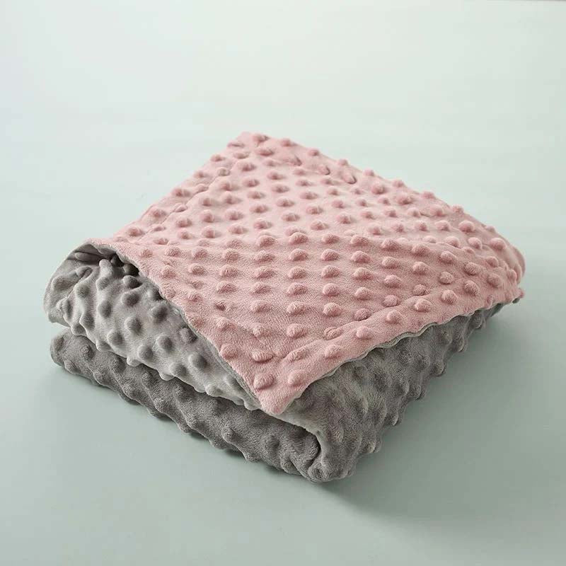 Super Soft DOT Minky Fleece Baby Wrap Blanket